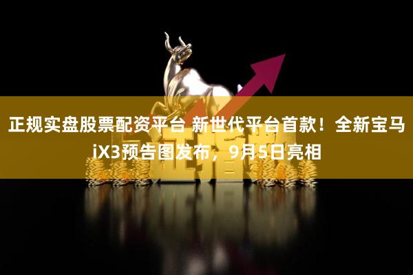 正规实盘股票配资平台 新世代平台首款！全新宝马iX3预告图发布，9月5日亮相