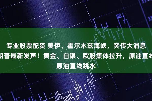 专业股票配资 美伊、霍尔木兹海峡，突传大消息！特朗普最新发声！黄金、白银、欧股集体拉升，原油直线跳水
